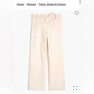 J Crew linen crop pants new